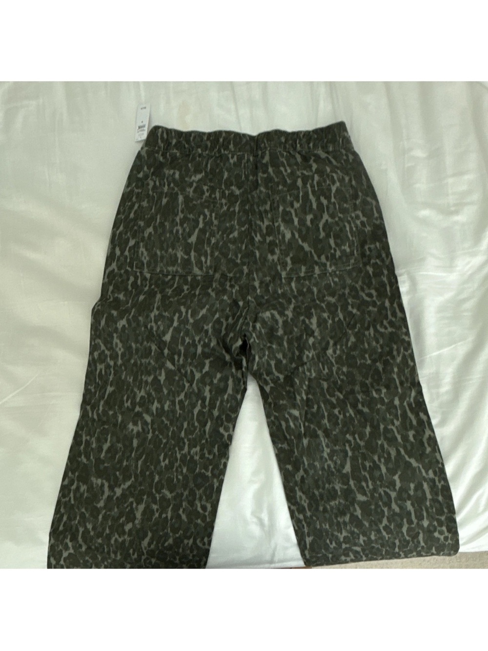 GAP Olive Green Leopard Wide Leg Jeans
